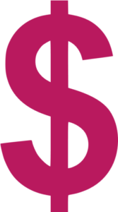 dollar icon magenta